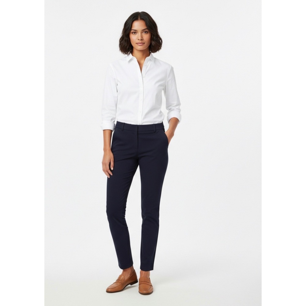 J.Crew Navy Blue Slim Fit Ankle Trousers Womens Size‎ 8 Career Work Pants